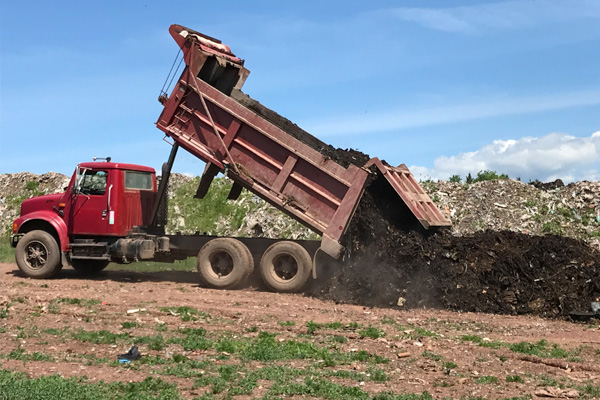 Winrow composting process - organic waste processing  Halifax to Truro, Nova Scotia